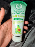 CUCUMBER AND AVOCADO FACE SCRUB